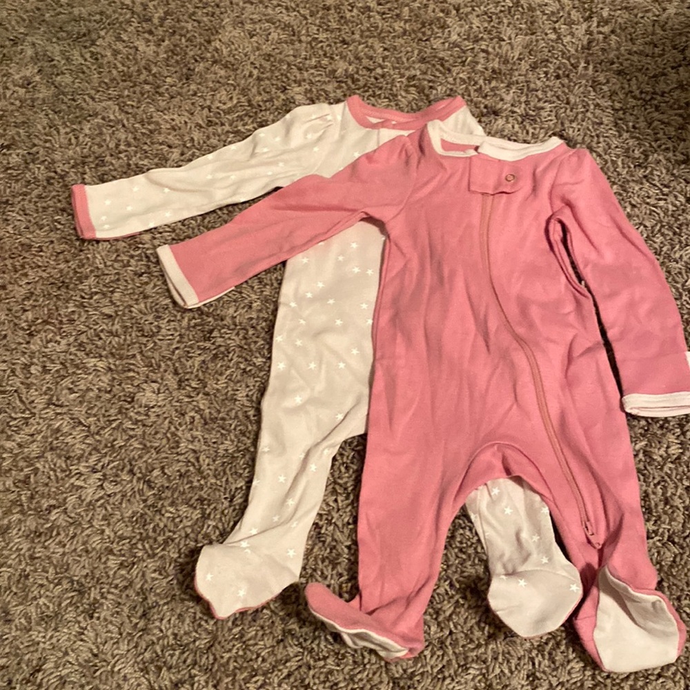 Girls newborn footie sleeper